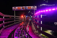 Night riding on the Alpine Coaster near Gatlinburg