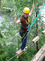 Moms love the challenge of the High Element Ropes Course