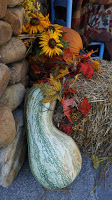 Fall decorations in Old Mill Village