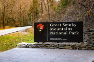 Great Smoky Mountain National Park Sign