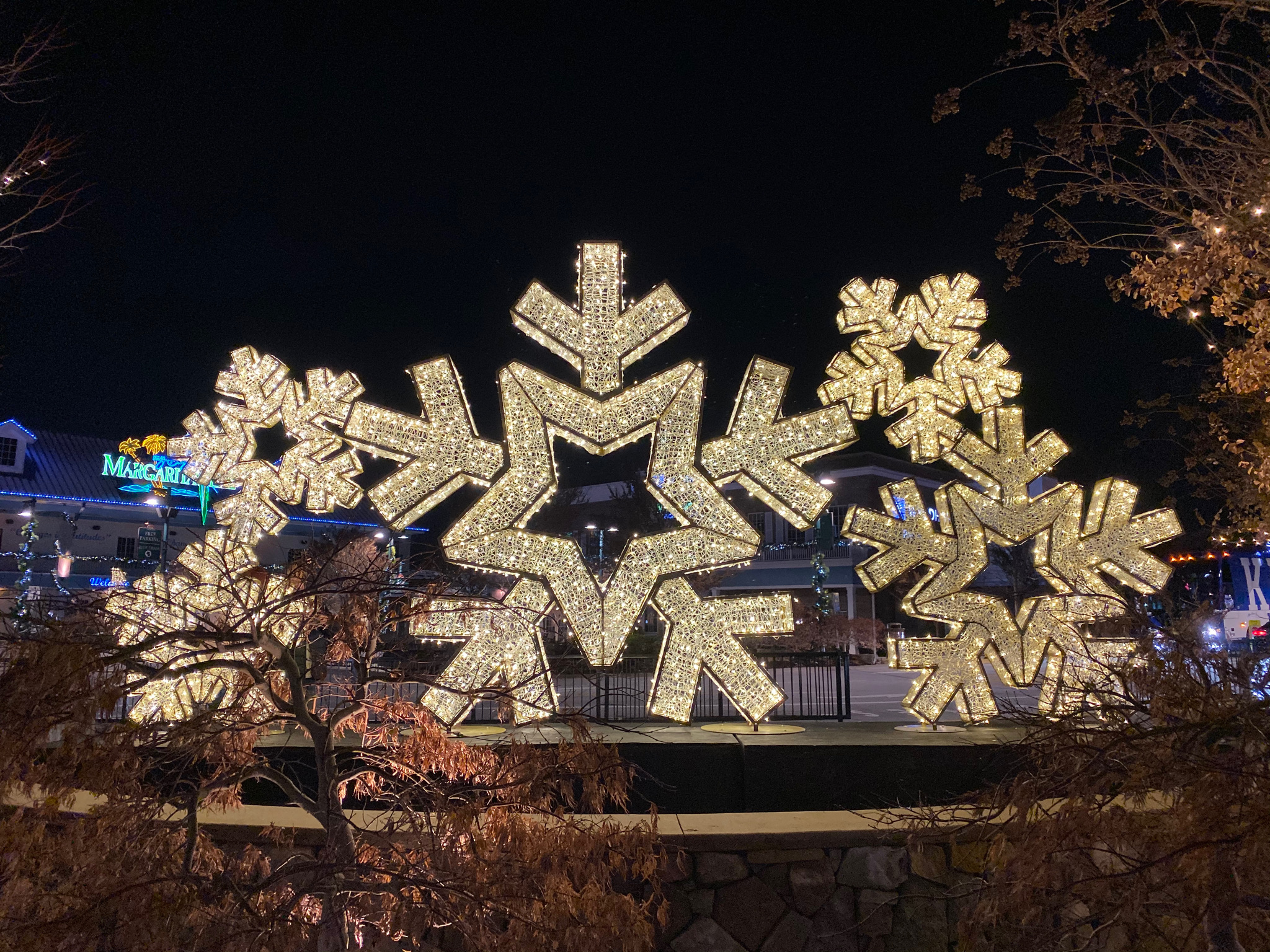 Snow at The Island Pigeon Forge