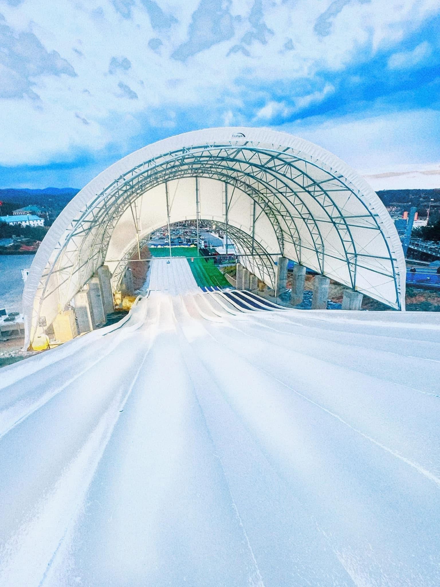 Rowdy Bear's Smoky Mountain Snowpark Pigeon Forge, Tennessee Snow Tubing Hill