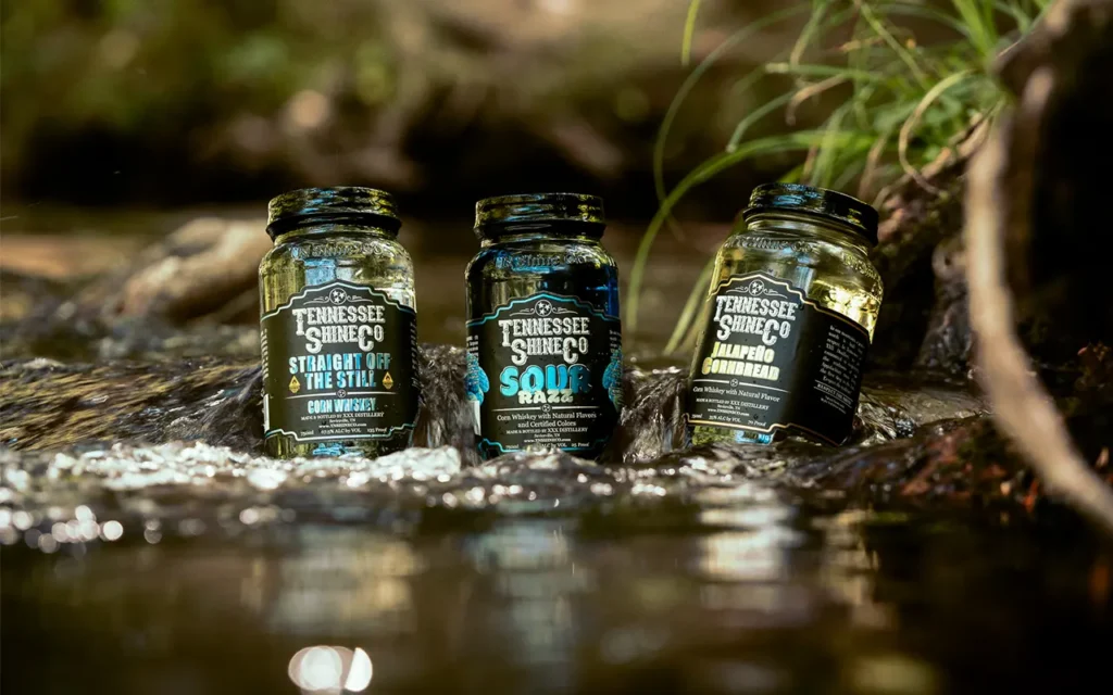 Chilled Moonshine Bottles Tennessee Shine Co