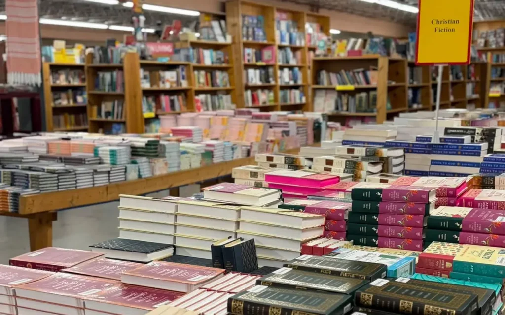 Christian Books on Shelf at Moonpie General Store
