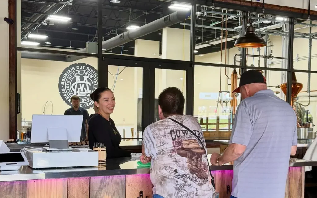 Couple Sampling at Mountain Cut Distillery