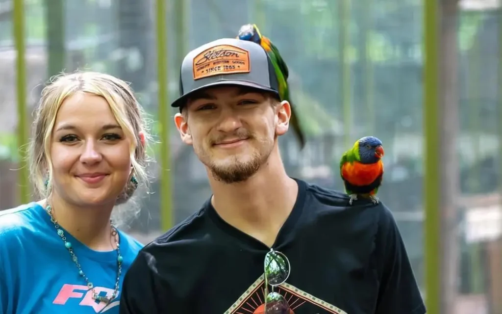 Couple with Birds at Parrot Mountain and The Garden of Eden