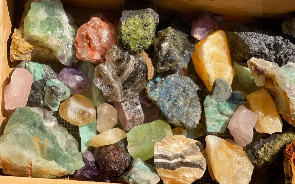 Multiple Gems in Pan at Pigeon Forge Gem Mine