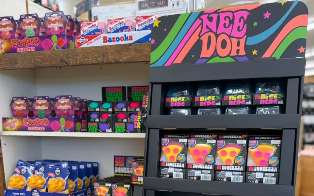 Nee Doh toys on Shelf at Moonpie General Store