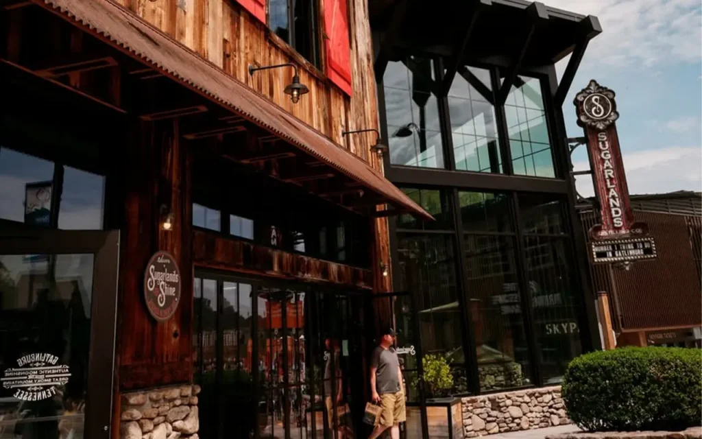 Outside of Sugarlands Distillery at Sugarlands Distilling Company