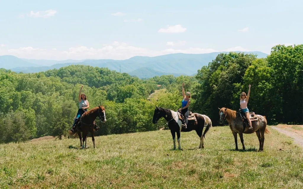 People Horseback Riding at Jayell Ranch Family Adventure Park