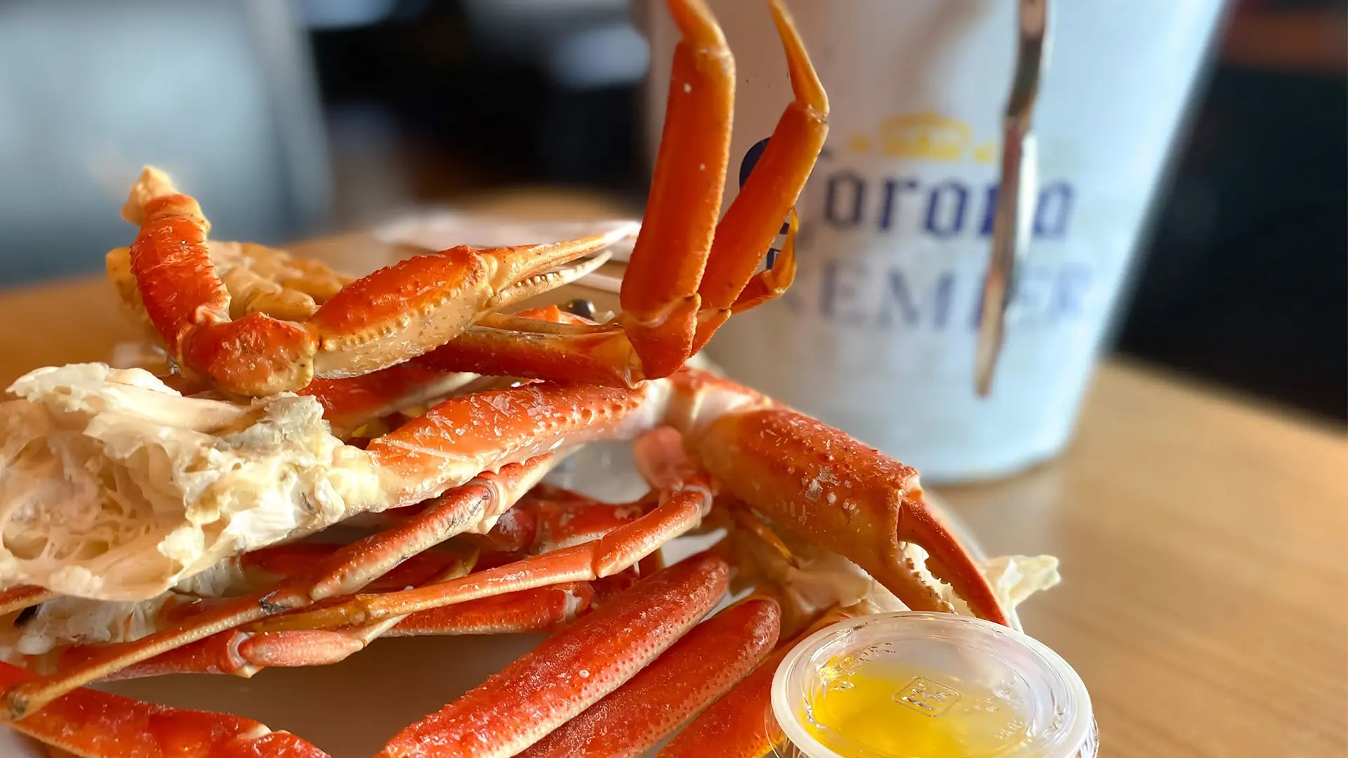 Pile of Crab Legs at Captain Jims Seafood in Pigeon Forge Tennessee