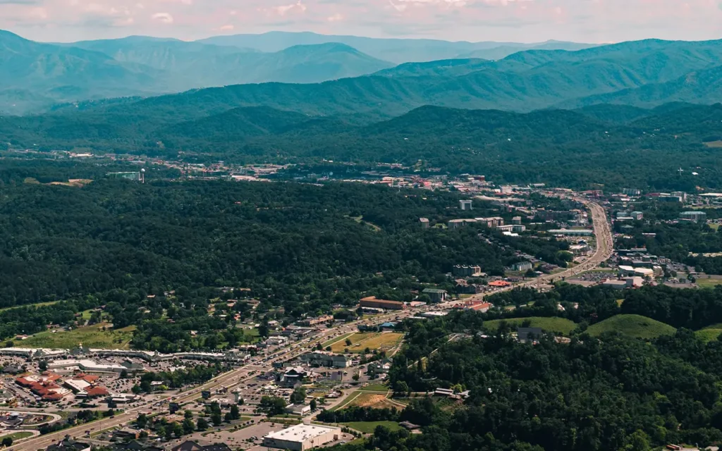 Smoky Mountain View From Helicopter at Scenic Helicopter Tours