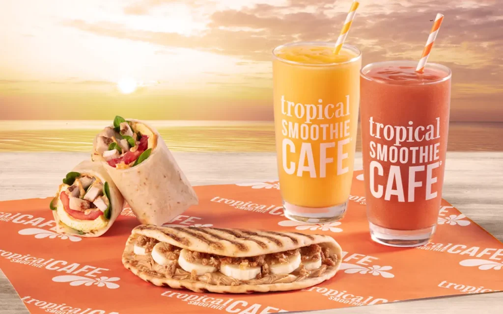 Smoothies and food From Tropical Smoothie