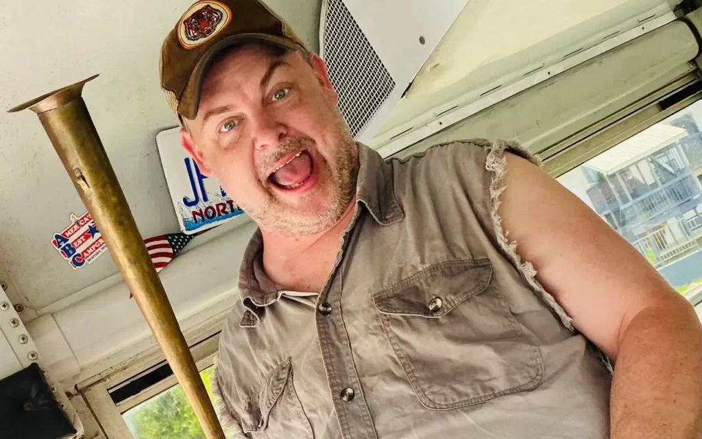 Tour Guide on Bus at Redneck Comedy Bus Tour
