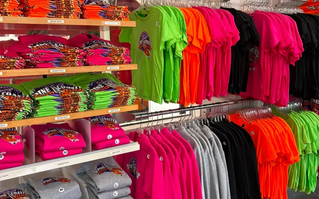 Tshirts in Gift Shop at Smoky Mountain Alpine Coaster