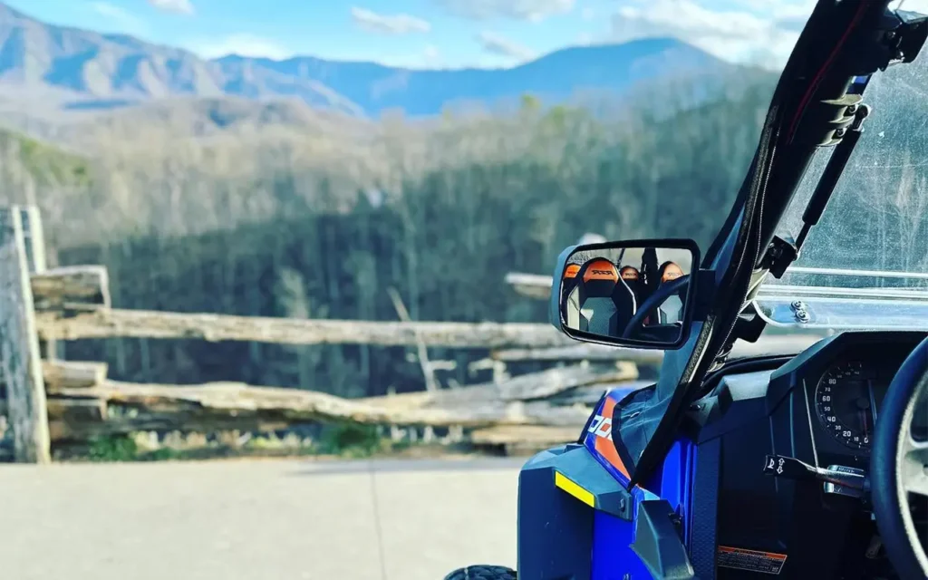 UTV parked at overlook at RideOn UTV Rentals