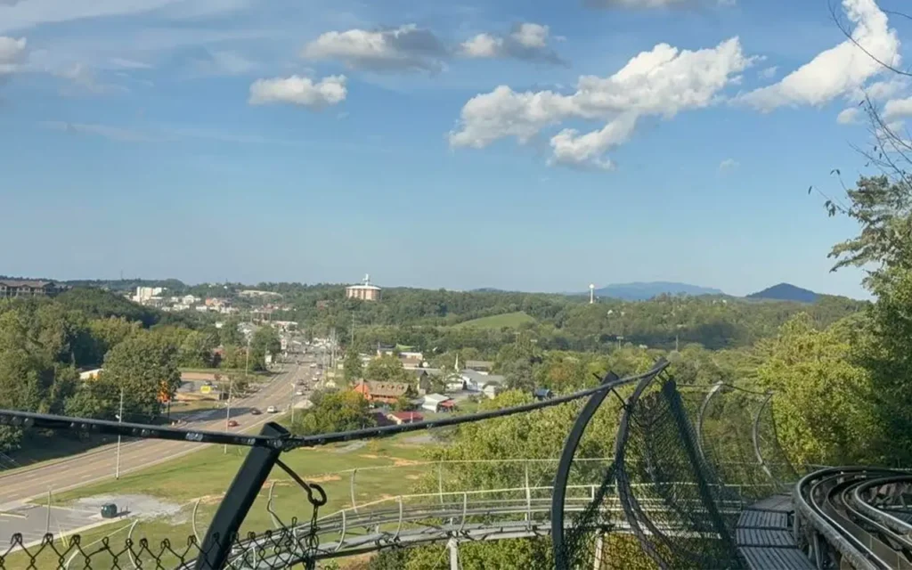 View From Coaster at Smoky Mountain Alpine Coaster