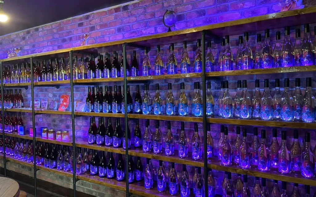Wall of Wine at The Fox and The Apple