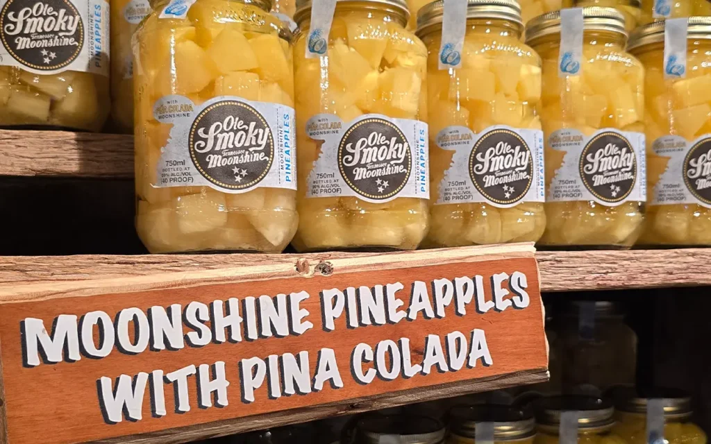 Ole Smoky Moonshine Pineapples at Ole Smoky Moonshine