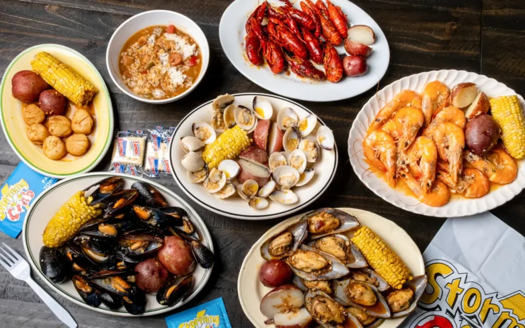 Storming Crab Appetizer Sampler on Table